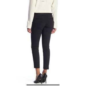 Amanda + Chelsea Black Stretch Career Pants 24” Inseam Size 8 Flat Front